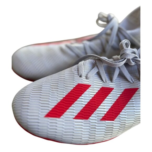 Adidas X 19.3 Soccer Cleats Mens Size 13 Silver & Red Low-Top Firm Ground Shoes - Picture 9 of 12